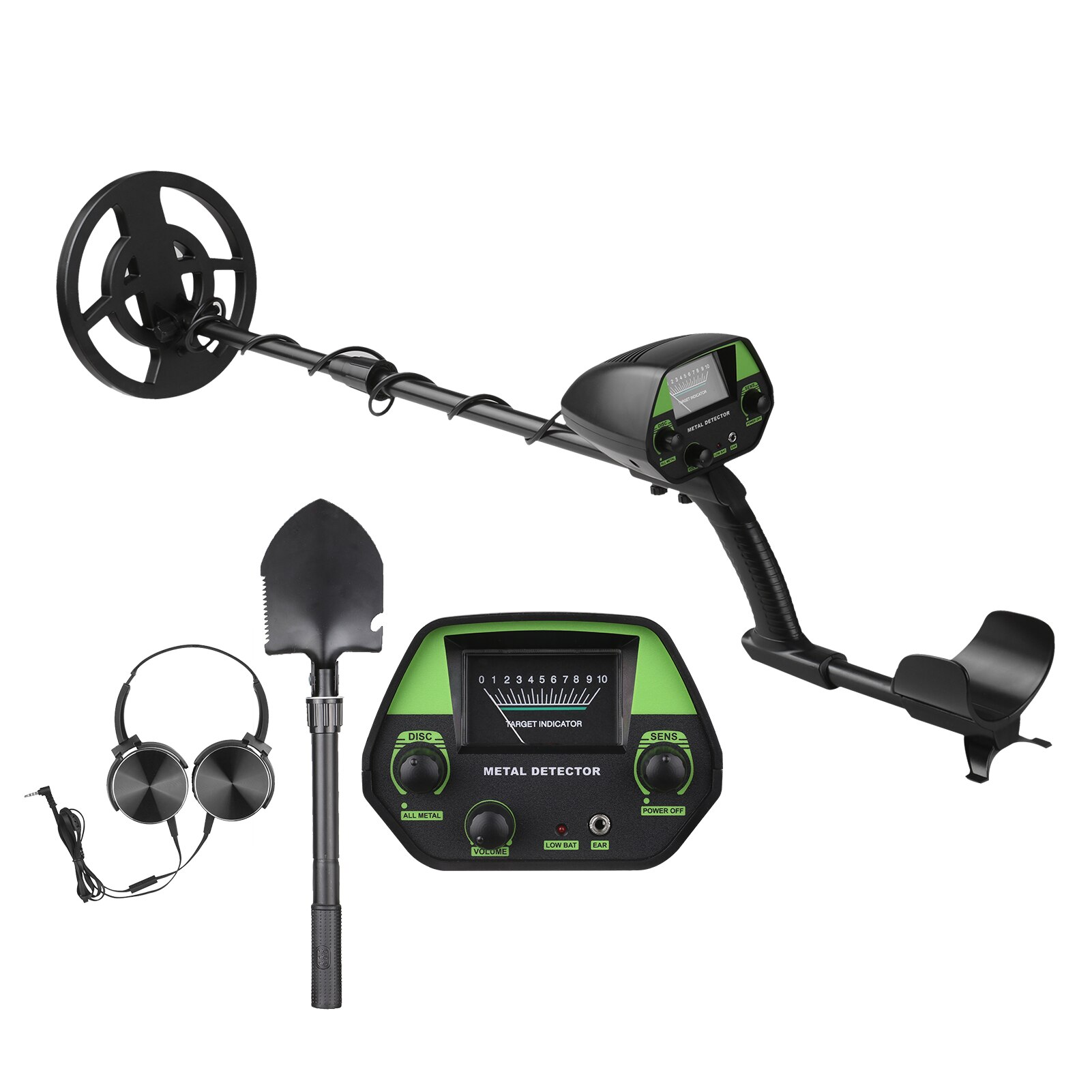 GTX5030 Underground Metal Detector Metal Finder Gold Detector Treasure Hunter Gold Digger Portable Gold Detection: SET 2 Green