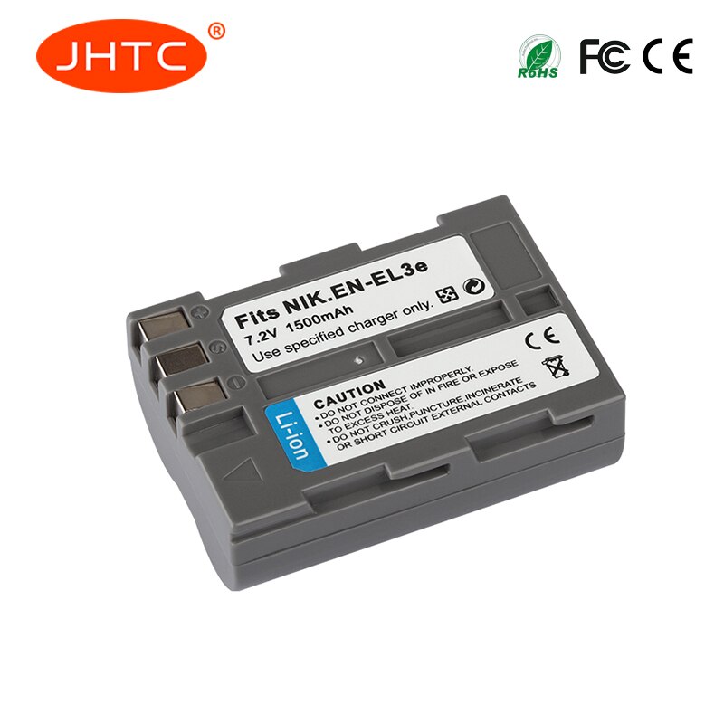 JHTC 1 pc 1500 mAh EN-EL3e EN EL3e ENEL3e Camera Batterij voor Nikon ENEL3E EN EL3E D30 D50 D70 D90 d70S D300 freeshiping