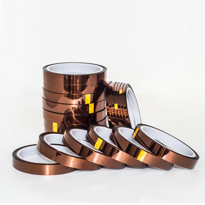 Wysokiej jakości 5mm taśma odporna na wysokie temperatury poliamid 100ft jeden po stronie rolki klejące