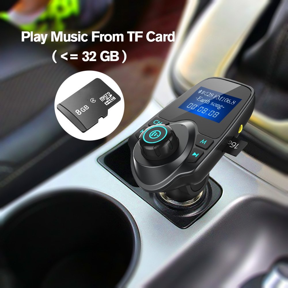 ANLUD Bluetooth Draadloze Auto Mp3 Speler Handsfree Car Kit Fm-zender A2DP 5 V 2.1A USB Lader LCD Display Auto FM Modulator