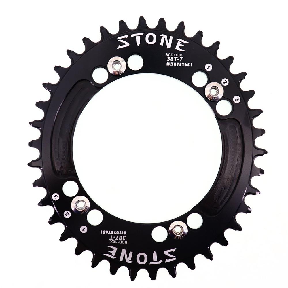 Steen Kettingblad 110 BCD voor Shimano 5800 6800 4700 9000 Ovale 34 36 38 40 42 44 46 48 58T tand Racefiets Kettingwiel 110bcd
