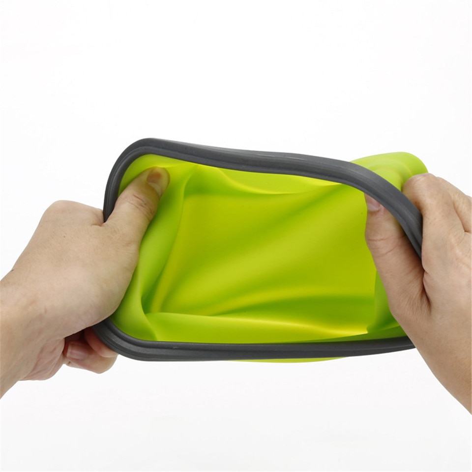 Silicone Lunch Box Set Stackable Bento Food Prep Container Foldable Lunchbox Microwave Dinner Storage Containers Leakproof Fresh
