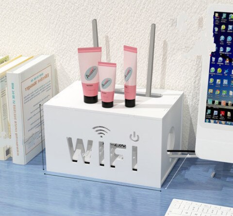 Wifi Router Storage Boxes Cable Power Plus Wire Bracket wire plug-in cable box power cord hidden box set top box storage shelf: Wifi  1 layer