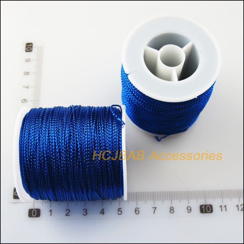 100 m/rollen Blau Gewinde 1mm Perlen Macrame Schnur Verknoten Schnübetreffend