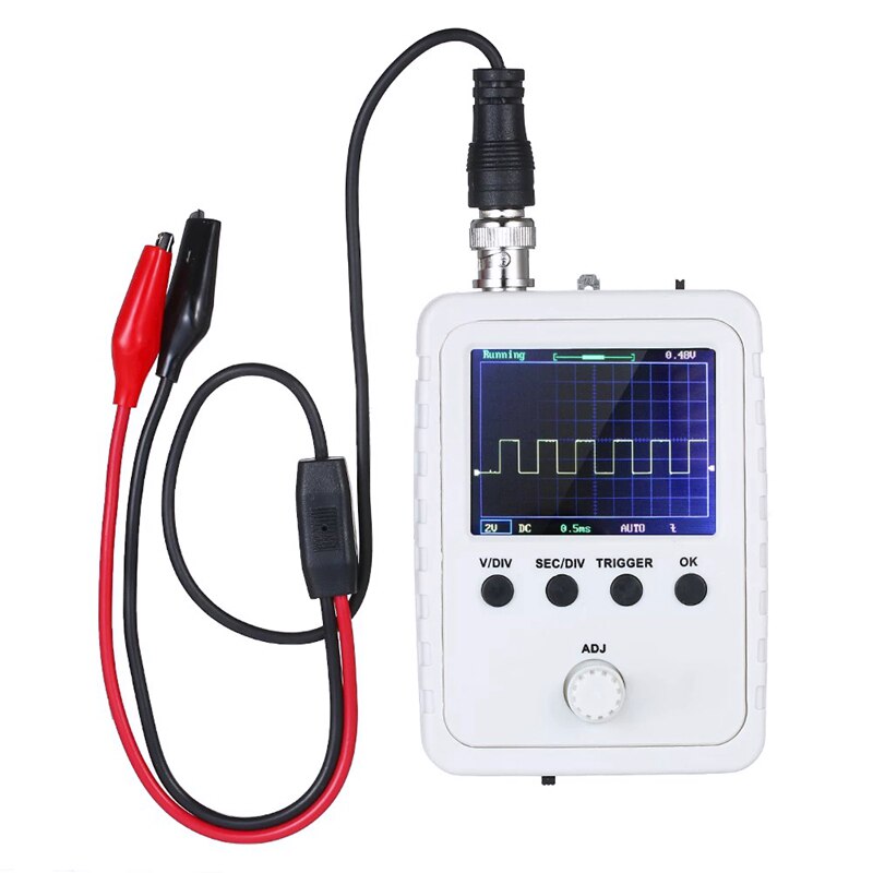 LCD Digital Oscilloscope With Probe DIY Kit Electronic Measuring Instruments Adjustable Mode Testing Max Min Average Value