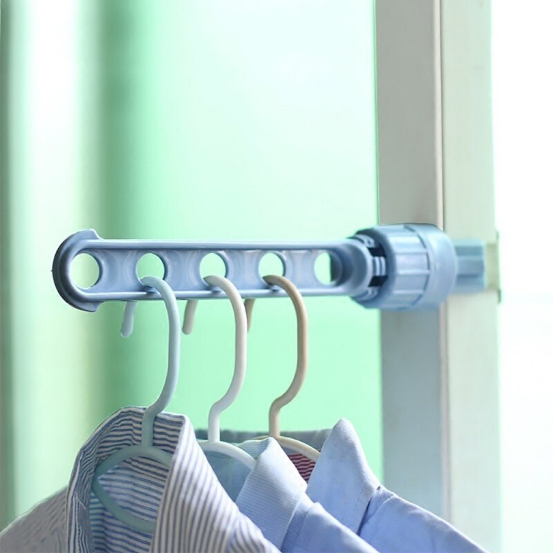 HWNew 5-hole laundry hanger Rack For Balcony clothes racks floor Wall-mounted ceiling laundry rack Rack Travel Laundry Storages