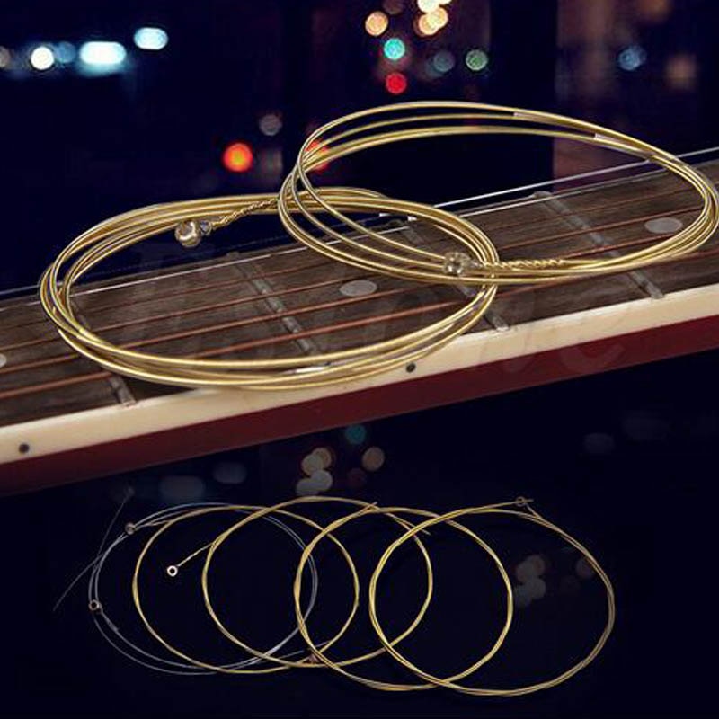 6Pcs/Set Acoustic Guitar Strings Nickel Plated Steel Practice Guitar String E-A For Acoustic Folk Guitar Classic Guitar
