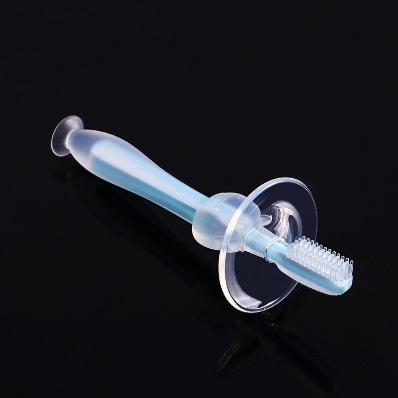 1Pc Kids Soft Silicone Training Tandenborstel Baby Kinderen Dental Oral Care Tooth Brush Tool Baby Kid Tandenborstel Baby items: Blauw