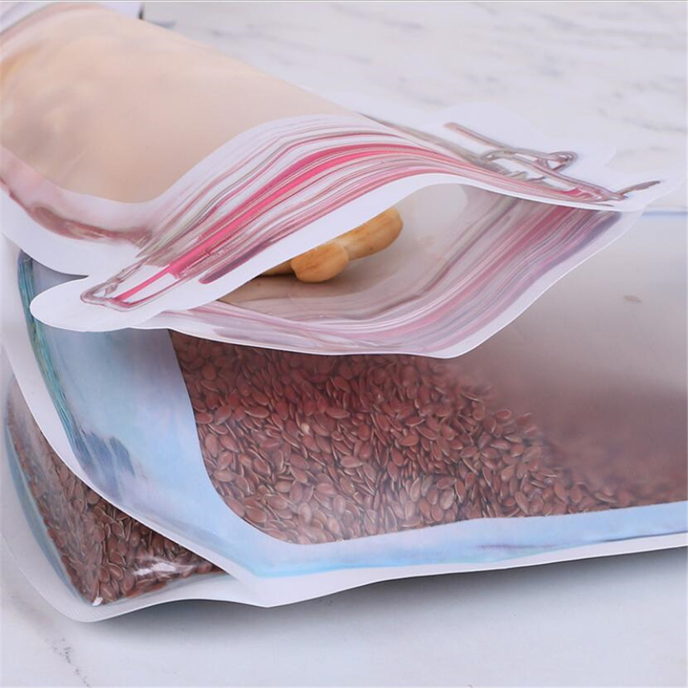 Reusable Mason Jar Bottles Bags Nuts Candy Cookies Bag Waterproof Seal Fresh Food Storage Bag Snacks Sandwich Zip Lock Bags