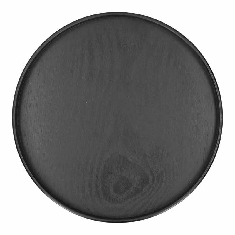 Wood Tea Tray Restaurant Trays Round Serving Tray for Home for Kitchen: 24cm
