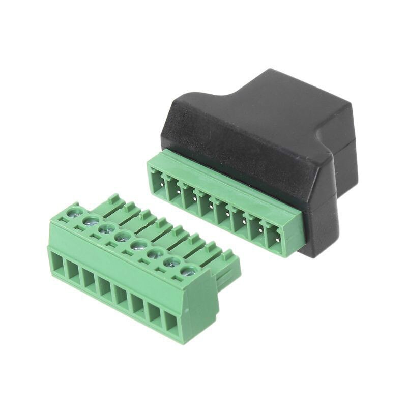 Female To Screw Terminal 8 Pin Connector Ethernet Cable Extender Adapter