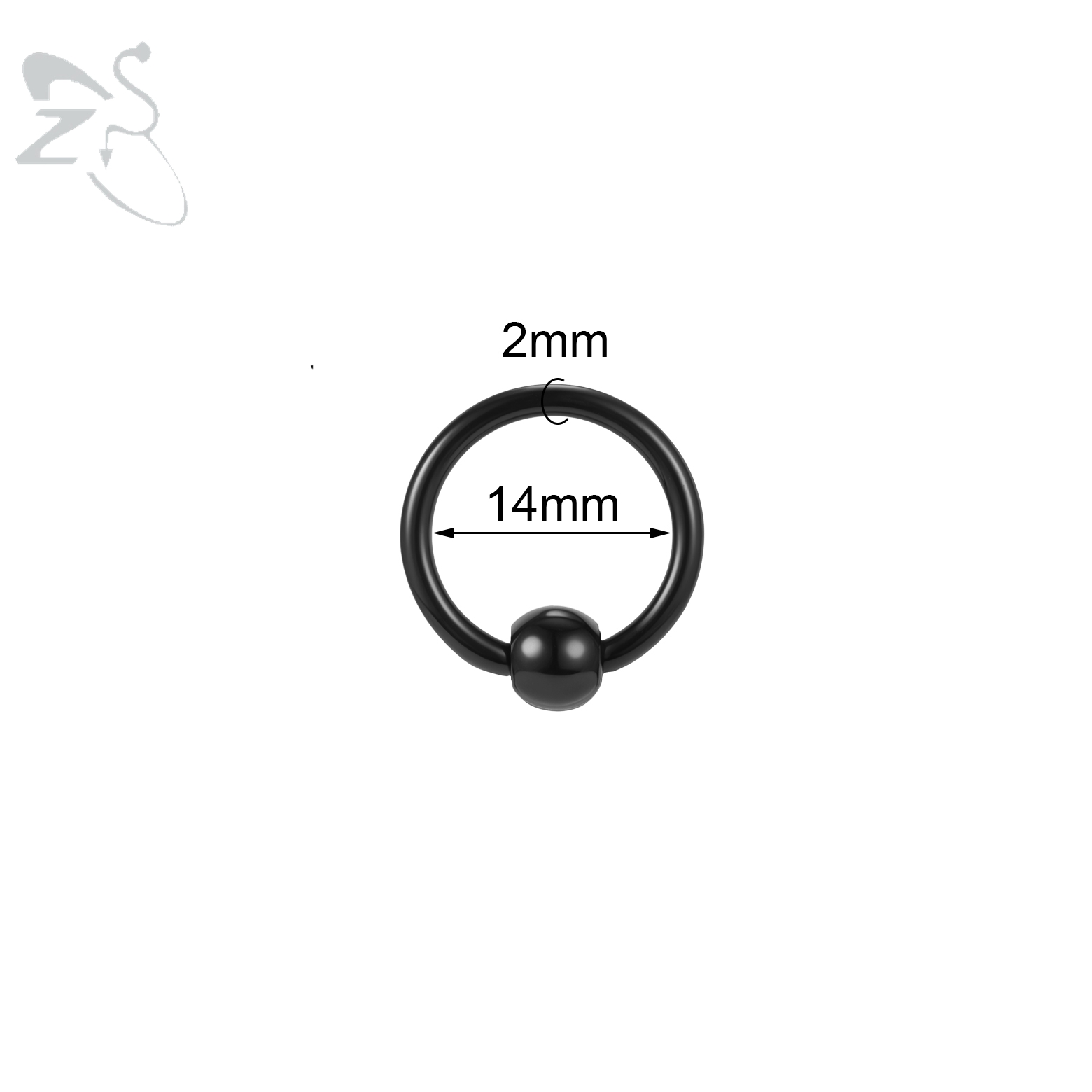 ZS 1PC Acrylic Hoop Septum Ring Black Color CBR/BCR Closure Ball Nose Ring Large Big Gauge Earrings 12G to 00G Daith Piercing: Light Yellow Gold Color