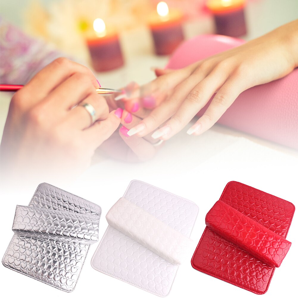 Braço ferramenta lavável retângulo travesseiro prego arte salão de beleza esponja titular almofada amortecido couro manicure cuidados com as mãos repousa macio