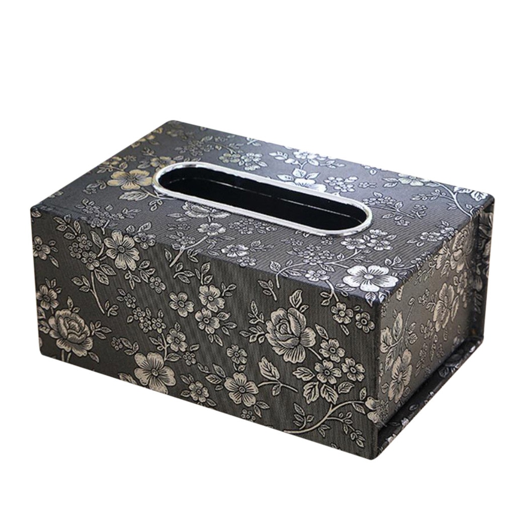 Leather Tissue Box European Napkin Tray Boxes Medium Leather Car Tissue Box Holder Box Case Pouch Table Tissue Holder