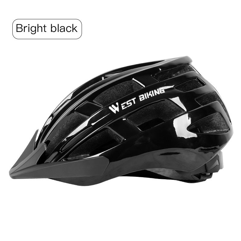 WEST BIKING-casco de ciclismo portátil EPS moldeado integralmente, Protección deportiva, ultraligero, accesorios para bicicleta: B black