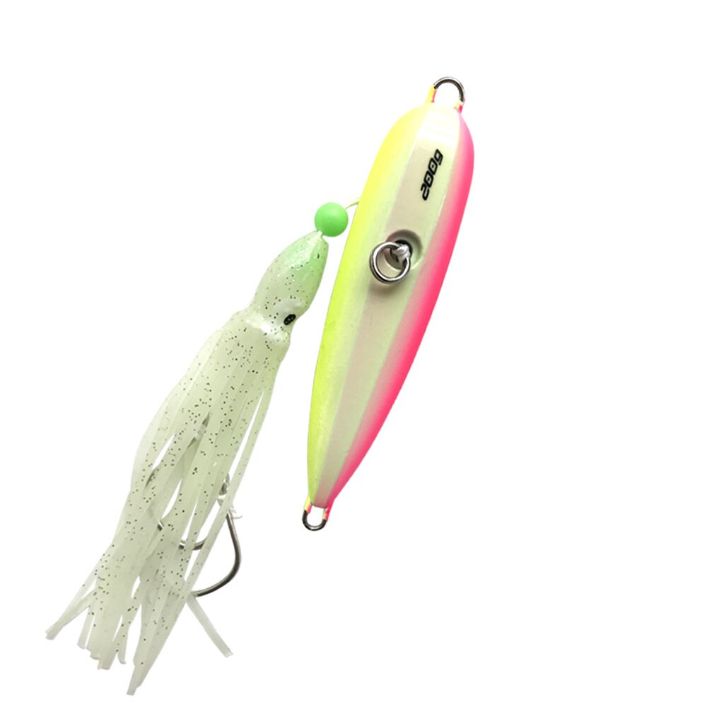 ALS Inchiku Langsam Jig Unterseite Schiff Licht Angeln Lockt Metall und Krake Felsen Tintenfisch Köder Unterstützen Haken 100g 120g 150g 200g 250g: glühen-pro Stck / 100g