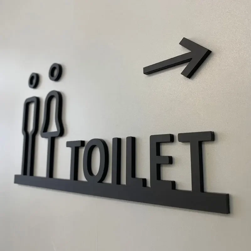 Segno creativo della porta del bagno della segnaletica del bagno degli uomini e delle donne di alta qualità segno della guida del bagno pubblico segno caldo richiesta