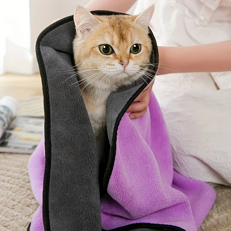 Super Soft and Absorbent Pet Towels - Perfect for Cats and Dogs Dog Accessories Dog Bath Towel Asciugamani Da Bagno