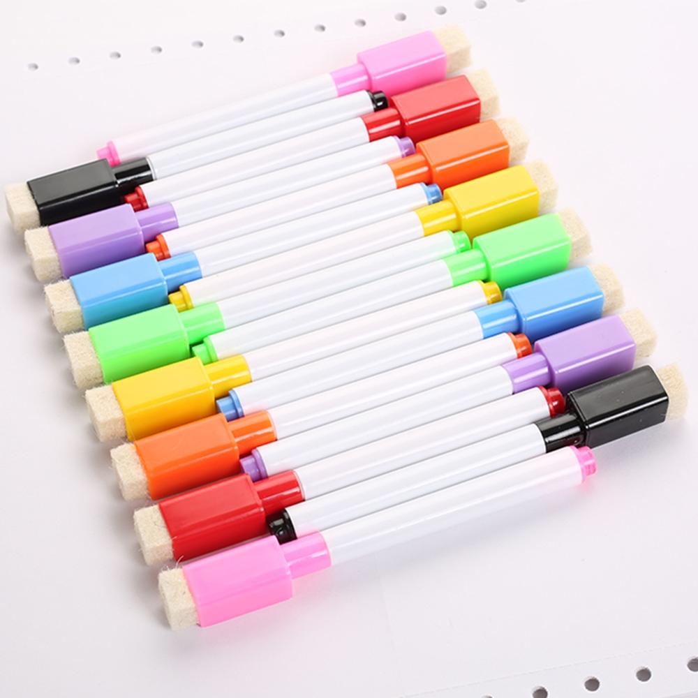 8PCS/Set Brand Whiteboard Pen Erasable Dry White For Office Drawing Supplies Children's School Student Pen Board Marker B4R9