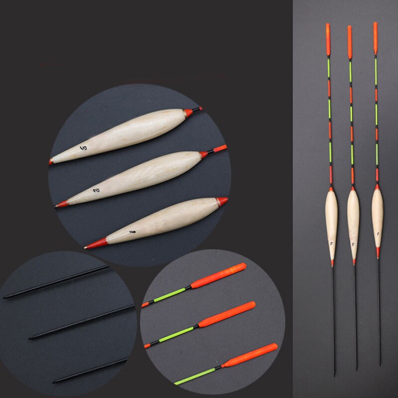 3 pièces/lot flotteur de pêche Balsa bois matériel Flotador Pesca Bobbers carpe pêche 25cm-26cm pêche flotteur pêche s'attaque outils