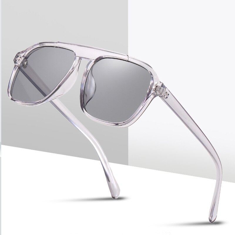 Vintage Oversized Vierkante Wandelen Zonnebril Vrouwen Luxe Retro Zwart Frame Zonnebril Voor Vrouwen Vrouwelijke UV400