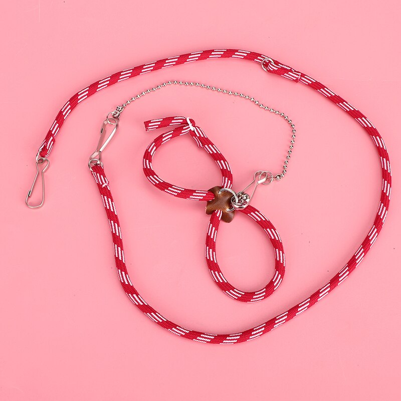 Correa de arnés suave ajustable para mascotas, Collar de pájaro, loro, ratón, hámster, hurones, rata, mascota, conejillo de indias, Correa: Blanco