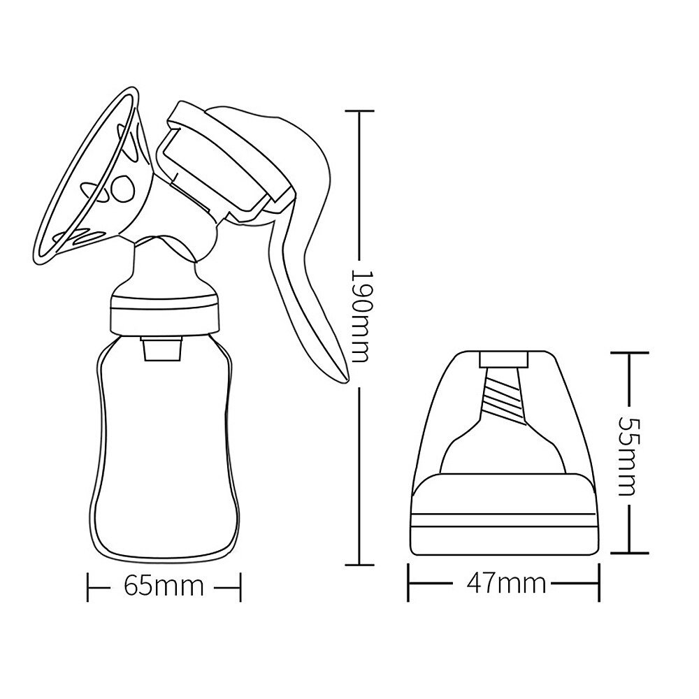 Manuelle Brust Pumpe Leistungsstarke Baby Nippel Saug Fütterung Milch Flaschen Brüste Pumpen Flasche Saugen