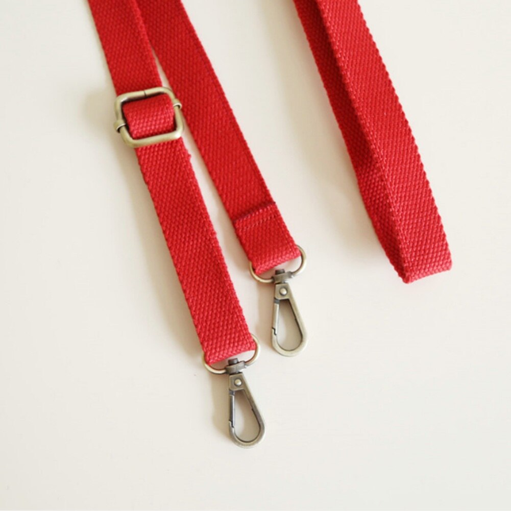 130cm Canvas Bag Strap Adjustable Shoulder Strap Bag Replacement Accessory 6 Colors Candy Color: Red