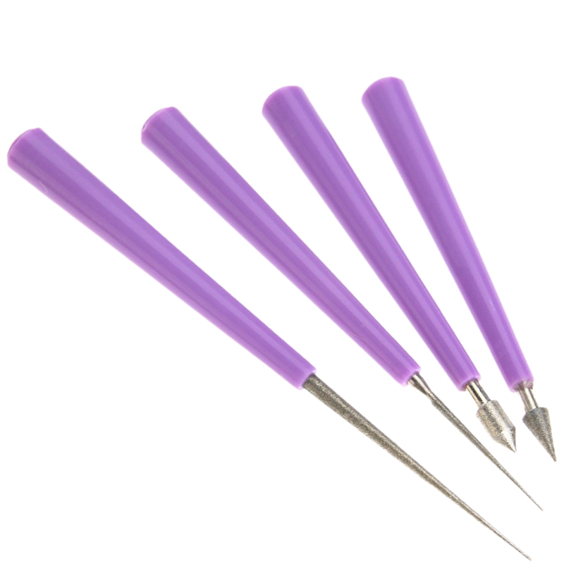Herramienta ampliadora de 4 Uds con punta de diamante fresa para cuentas abalorios agujero para bricolaje herramienta de joyería hecha a mano