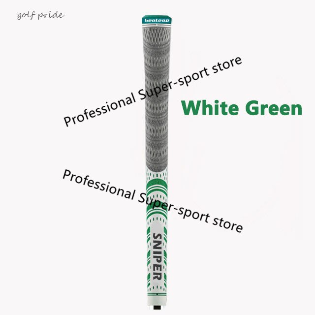 Direct Classic platinum Golf Grips Standard Golf Clubs Grips Rubber Cotton 13pcs/lot: White-Green