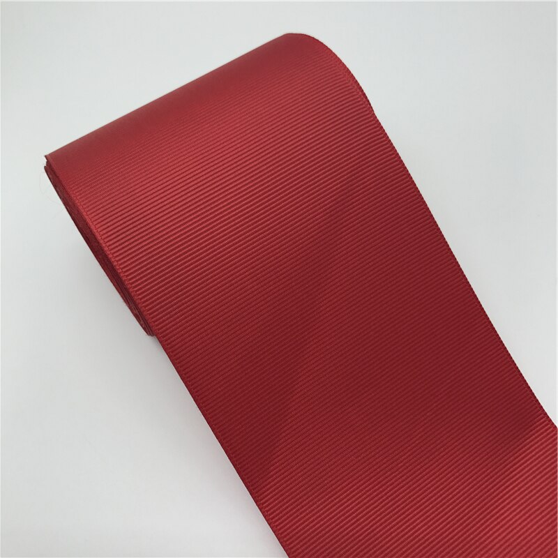 5Yards 3" 75mm Grosgrain Ribbon Bow Hair Party Wedding Christmas Decoration DIY Wrapping: Dark red