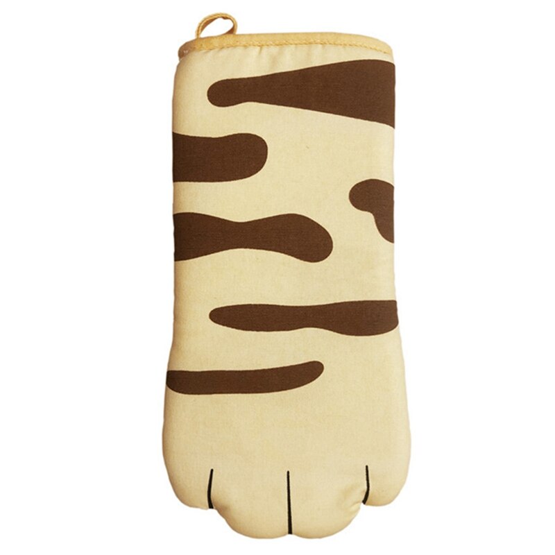 Cute Cat Paws Oven Mitts Cat Claw Baking Oven Gloves Anti-scald Microwave Heat Resistant Insulation Non-slip Cat Paw Gloves: Default Title