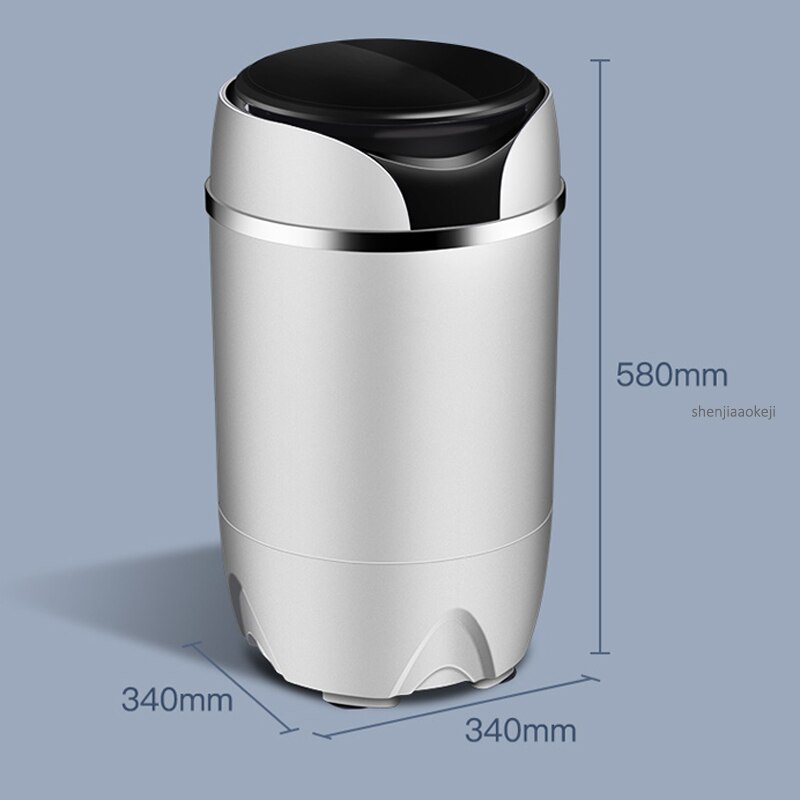 2.8Kg Single Cylinder Home Washing Machine Semi-automatic Mini Clothes Washer Stainless Steel Buckets Elution integrated 220v