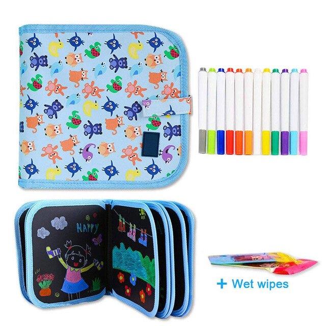 Portable Child Doodle Boards Repeatable Wiping Child Drawing Book Writing Board Scribble Boards Double Sided Toys Drawing: D