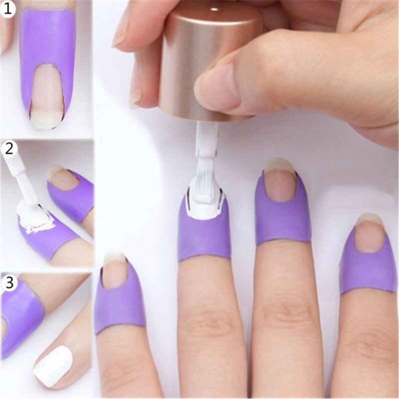 U-Vorm Vingerafdruk Stickers Vinger Huid Bescherming Strippen Tape Anti-Splash Bescherming Nagels Creatieve Nail Art Gereedschap