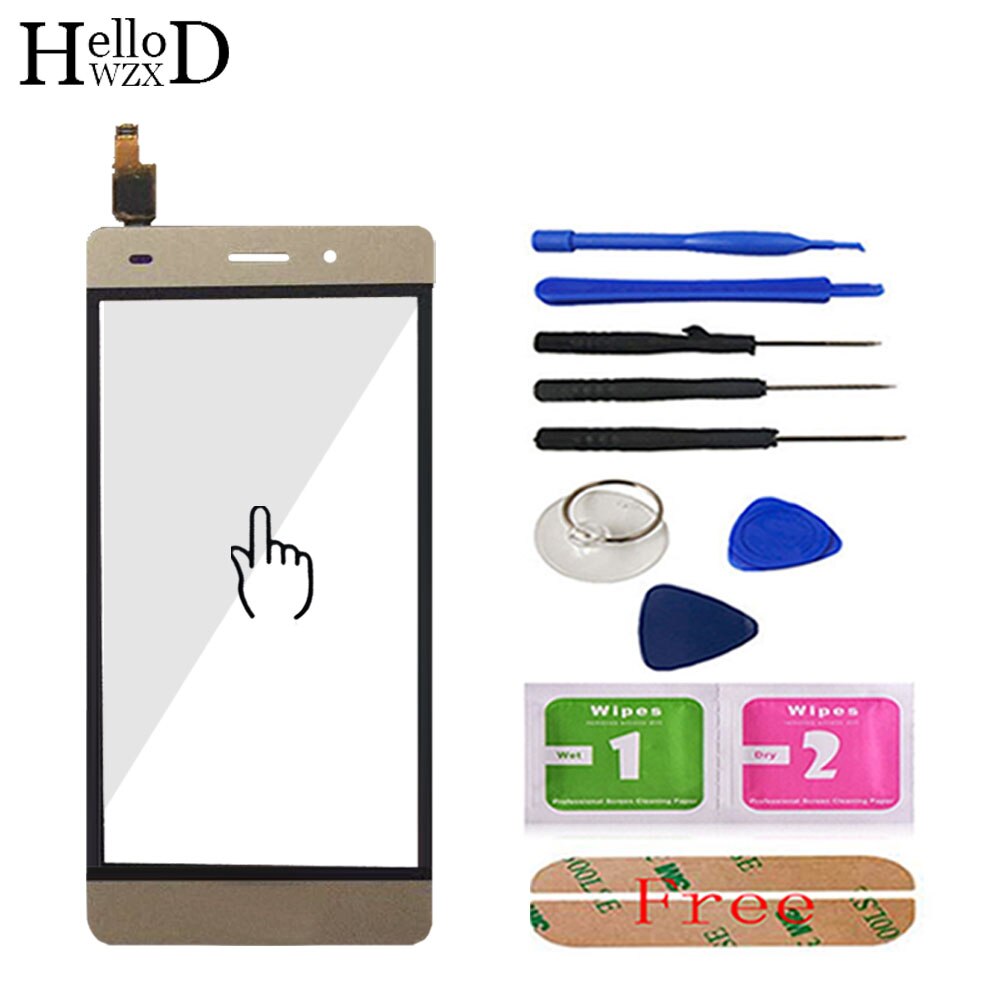 Cristal frontal para teléfono móvil Huawei P8 Lite, Panel digitalizador con pantalla táctil de cristal, Sensor de lente de pantalla táctil
