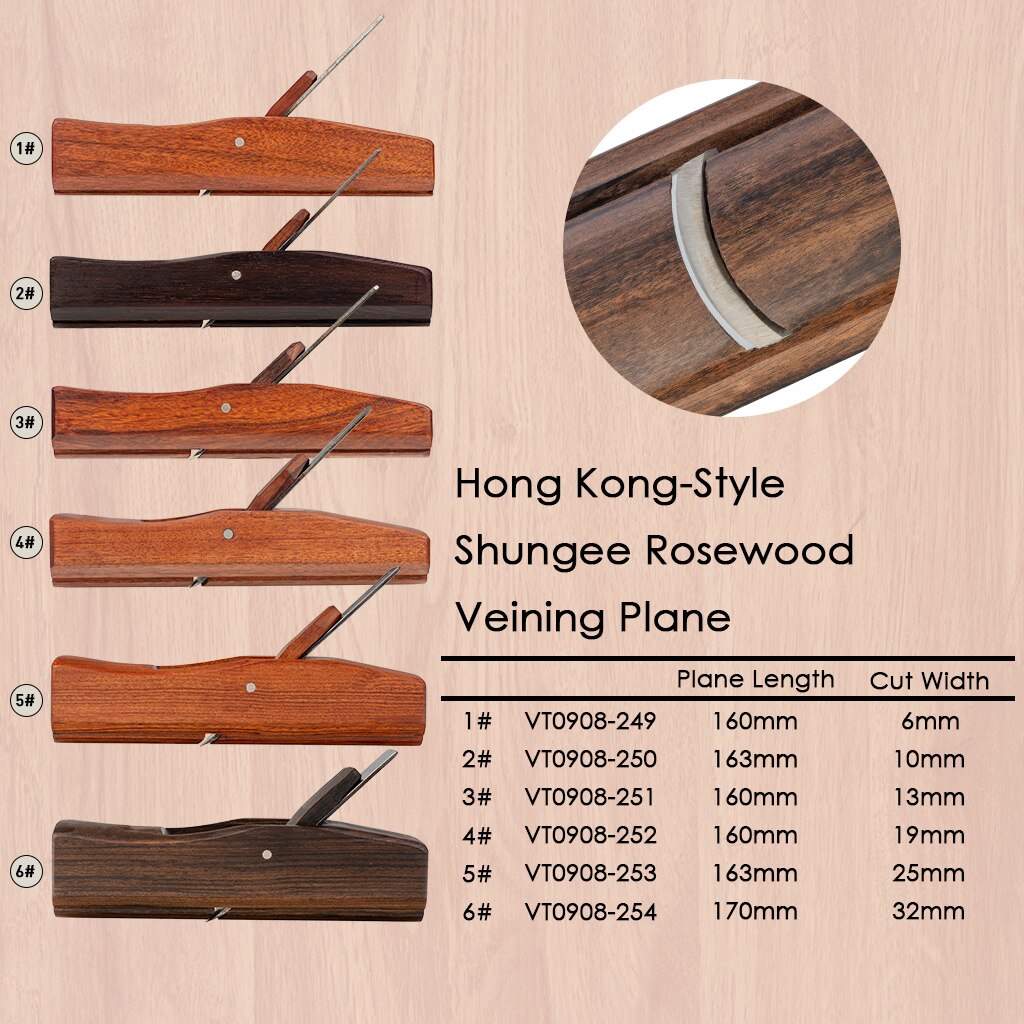 NAOMI Shungee Rosewood Veining Plane 1'' Blade Plane Killer Woodworking Plane Tool Wood Cutting Tool For Carpenter 5#