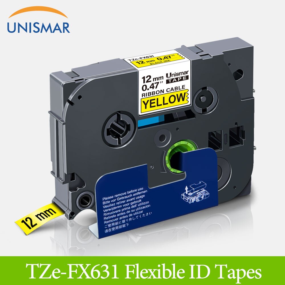 Unismar TZe-FX231 TZe-FX631 TZe-FX211 TZe-FX221 TZe-FX611 TZe-FX621 Flexibele 6/9/12Mm Etikettering Tape Voor Brother Printer Lint