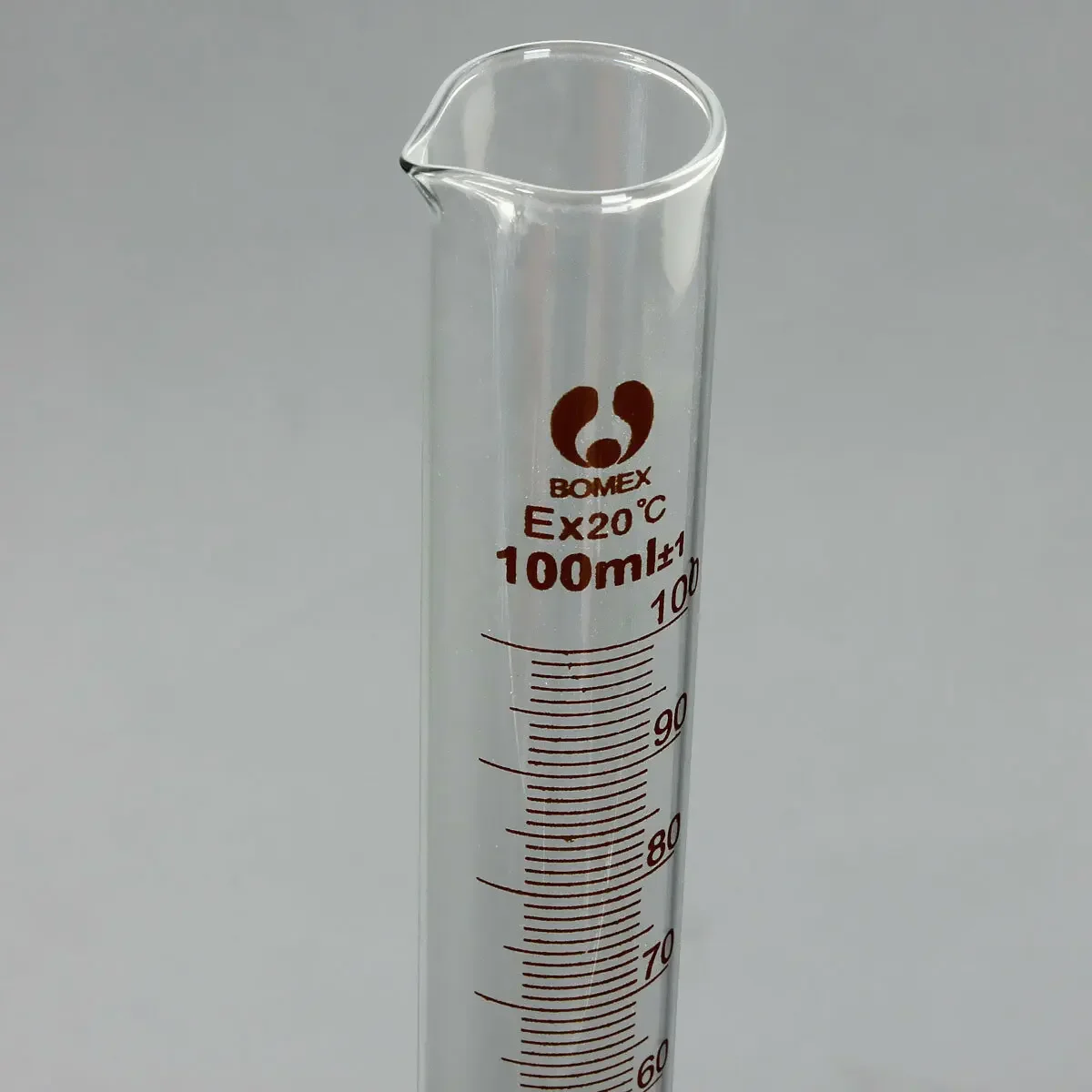 100mL Glass Graduated Measuring Cylinder Tube Round Base W/ Spout Lab Glassware