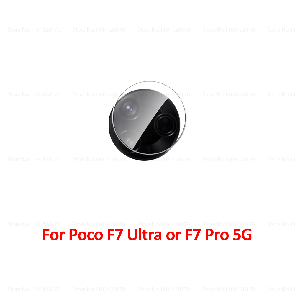 3-5 pièces couverture arrière de caméra pour Poco X7 Pro 5G protecteur de caméra lentille verre trempé Xiaomi Poco F7 Ultra X6 F6 M6 Pro 4G Film d'objectif: Marron / Bundle3