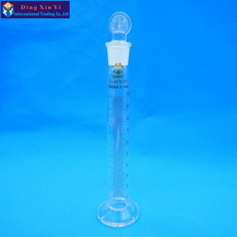 100ml glass glass-cover measuring cylinder,cover measuring cylinder Laboratory measuring cylinder