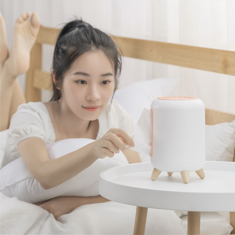 Round Living Room Desktop Organizer Tissue Box Countertop Free Standing Home Decor Storage Case Bedroom Dresser Hotel Furniture