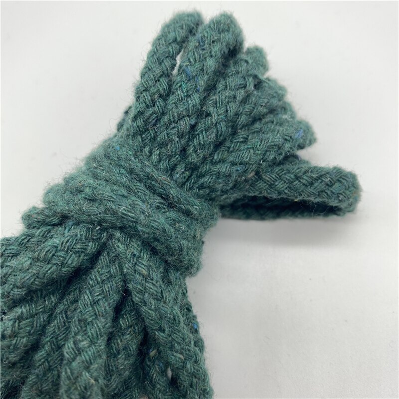 Corde 100% coton, 5 mètres/lot, 6mm, fil tressé torsadé décoratif pour la décoration Textile maison fait à la main: 21