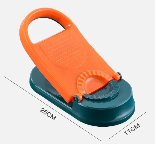 2 In1 Dumpling Maker Mold Machine Kitchen Dumpling Making Tool Dough Skin Artifact Pressing Molder Wrapper Presser Gadgets Bake: Orange