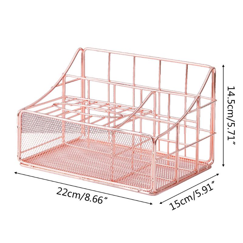 Rose Gold Schreibtisch Lager Kasten Multi-Zweck Stift Halfter nordisch Magazin Organizer MOLB