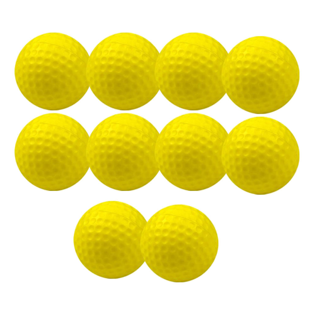 Set Of 10 Golf Practice Ball Outdoor Sports PU 1.65inch For Training Aid