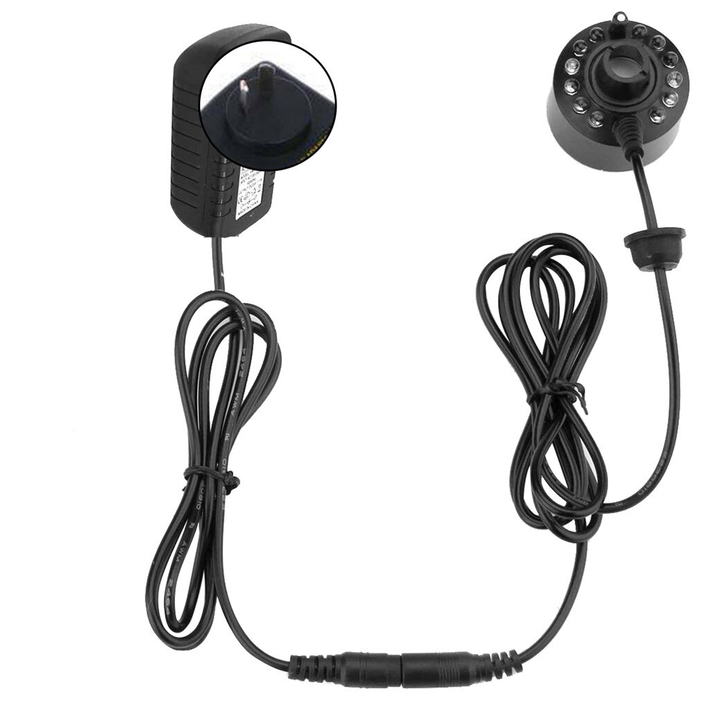 12Led Ultrasonic Humidifier Mist Maker Fogger Nebulizer Water Fountain Pond Atomizer Head Air Humidifier Diffuser: AU Plug