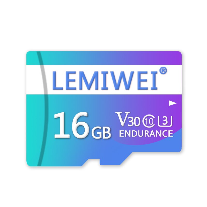 Lemiwei Geheugenkaart 128 Gb Flash Card 64 Gb Blauw Paars Kleur 32 Gb Tf Card 16 Gb U3 C10 hoge Snelheid V30 Voor Camera Auto Dash Camera: 16GB