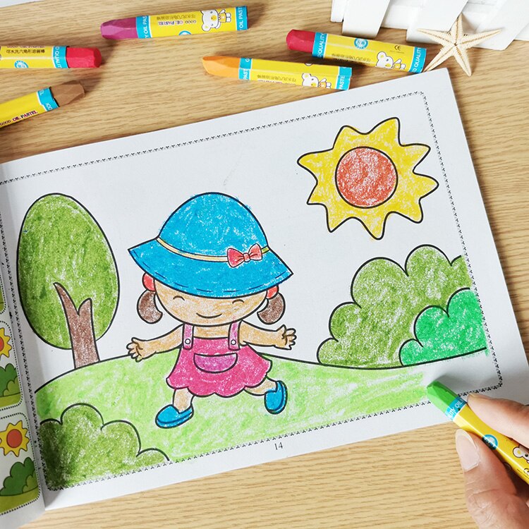 Chinese Coloring Books Painting Books Watercolor Students Beginners Educational Kids Children Learning Drawing Art Libros