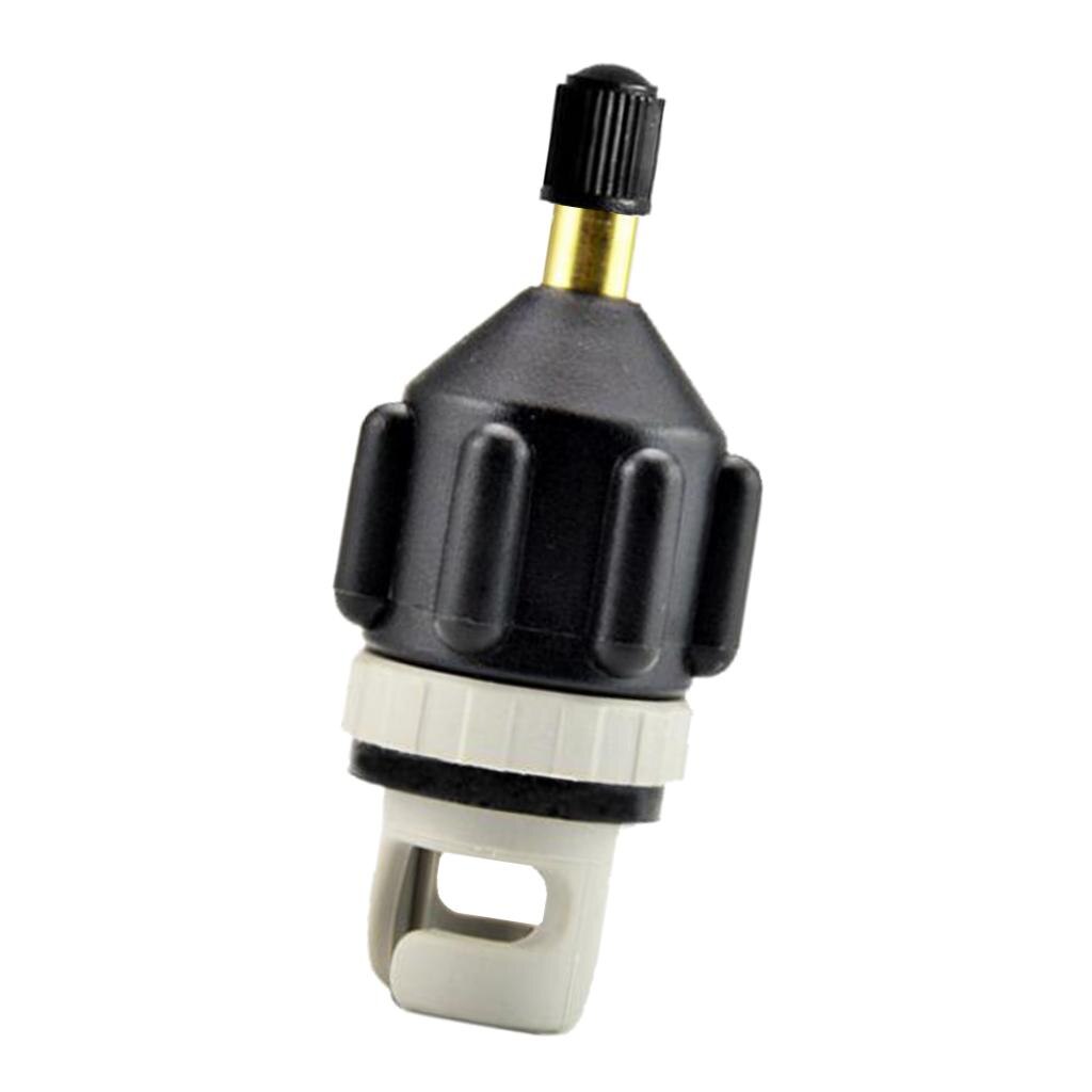 Standard Paddleboarding Electric Pump Valve Adapters Inflatable Pump Adaptor Compressor Air Valve Converter - Rubber Raft Airbed: Black